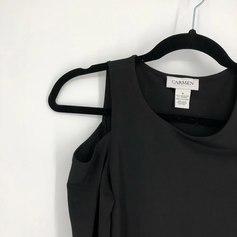 CARMEN MARC VALVO Cold Shoulder 3/4 Sleeve Top‎ - Picture 2 of 4